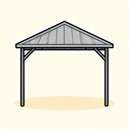 Messina Galvanized Steel Roof Gazebo - 12 ft. x 16 ft.