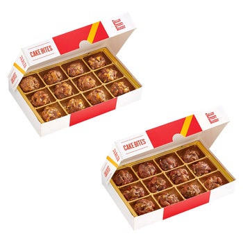 Collin Street Bakery Cake Bites Bundle, DeLuxe Fruitcake & Pineapple Pecan Cake, 2-pack, 24 Bites Total