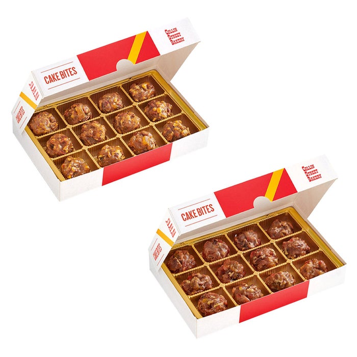 Collin Street Bakery Cake Bites Bundle, DeLuxe Fruitcake & Pineapple Pecan Cake, 2-pack, 24 Bites Total