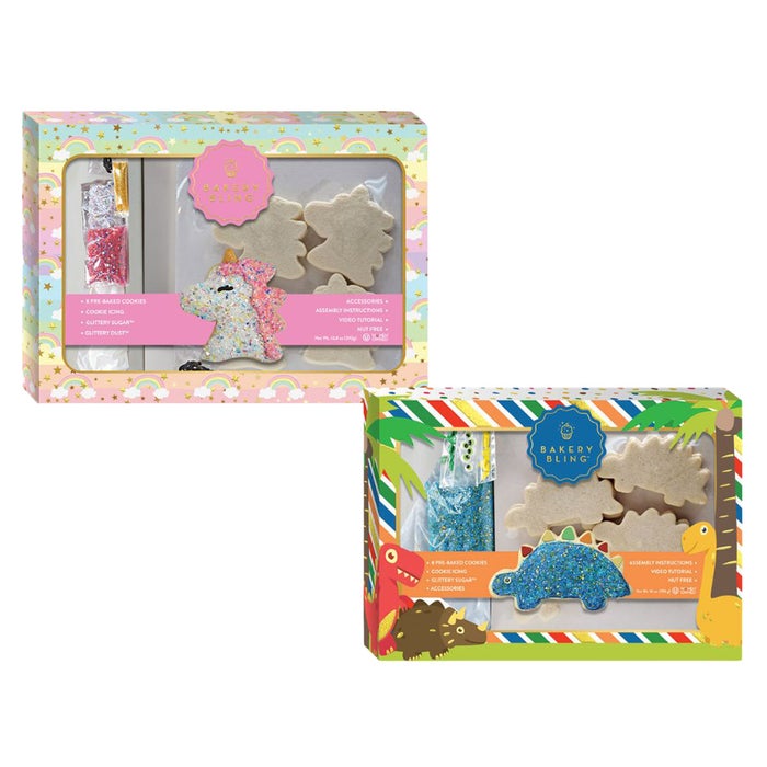 Bakery Bling Dinosaur and Unicorn Cookie Kit Bundle 27.8 oz Total